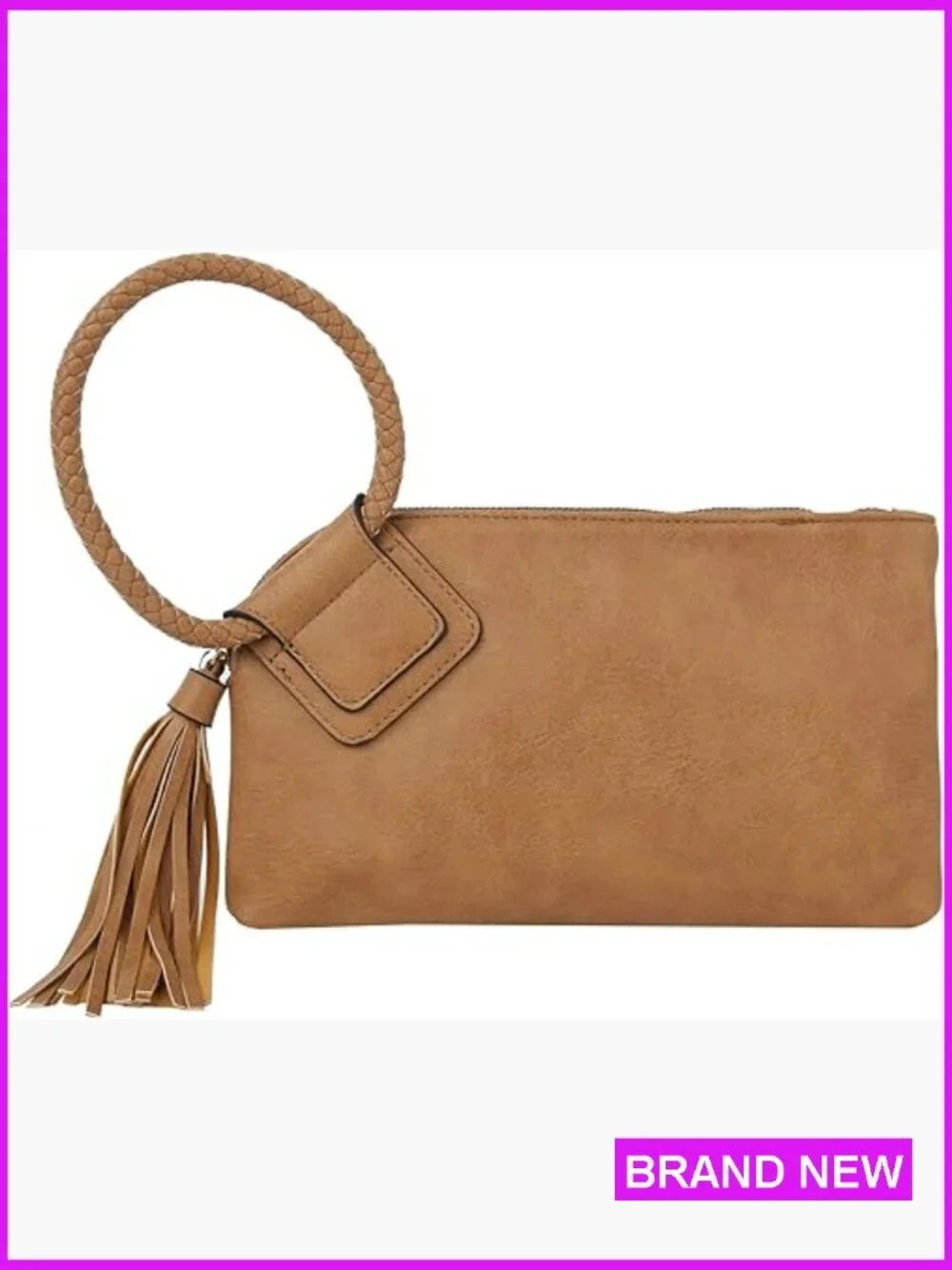 Vegan Leather Wristlet Clutch Evening Purse Womens Hand Strap Casual Formal